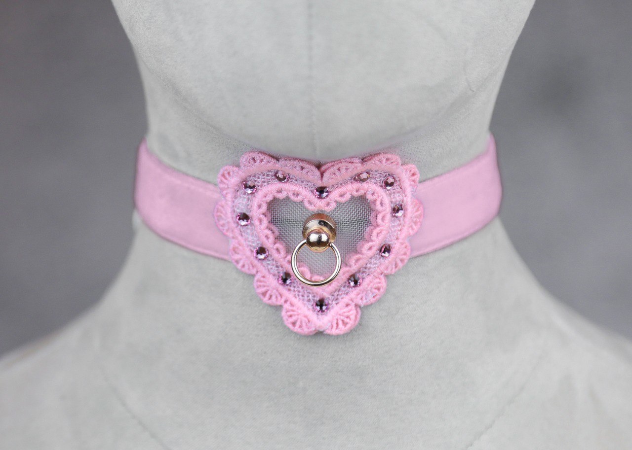 HEART choker Pink