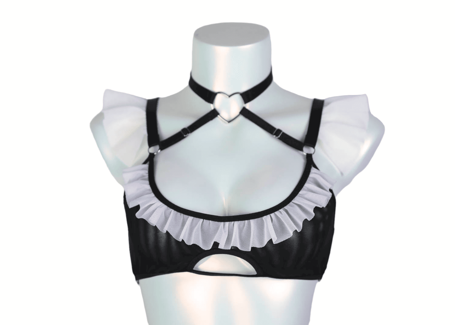 FRENCH MAID bra top Black