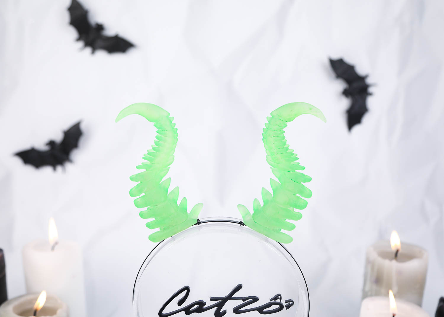 NEON GREEN skeleton horns