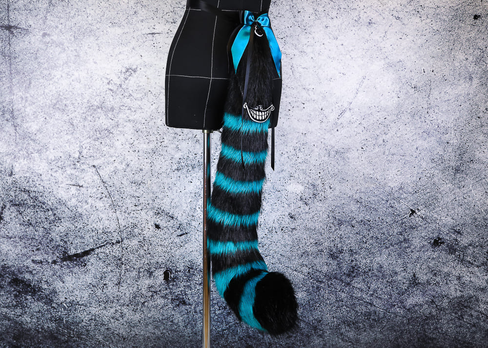 CHESHIRE CAT tail Black and Teal