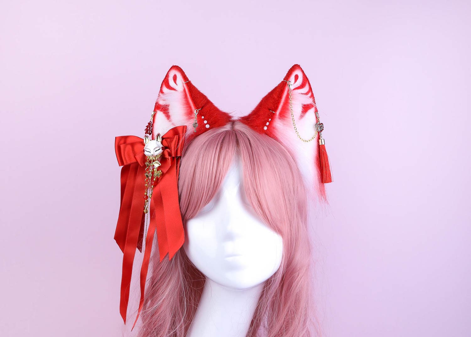 RED KITSUNE ears