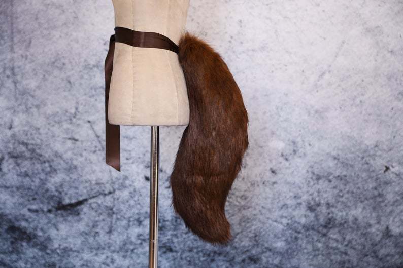 BROWN TANUKI tail