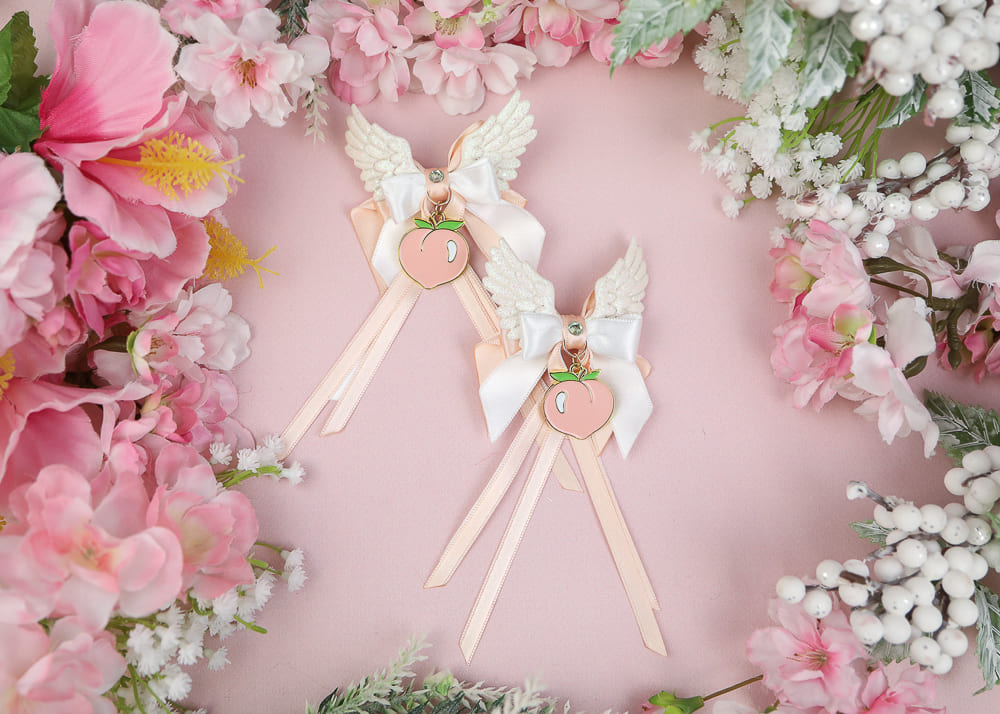 PEACH ANGEL bows