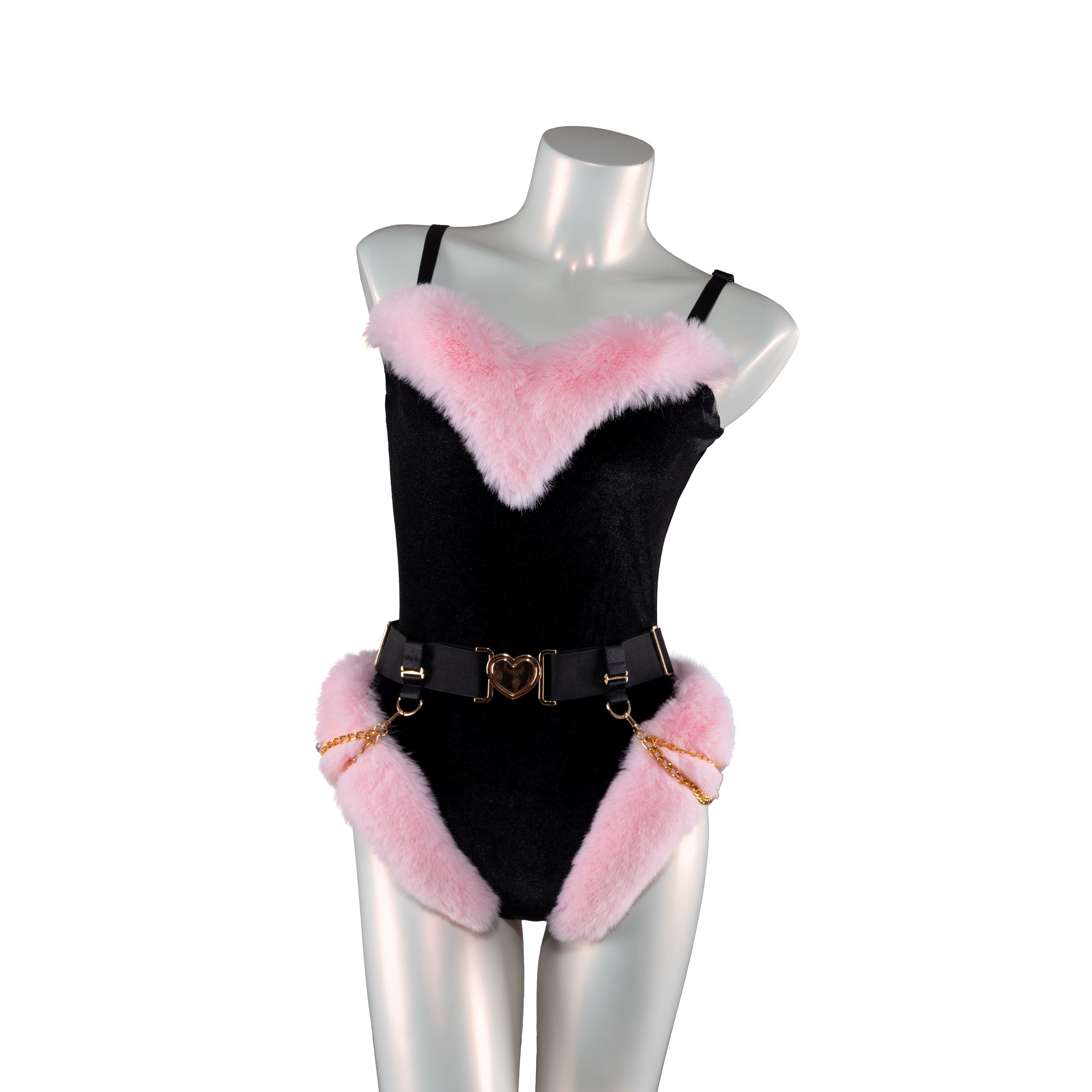 SANTA bodysuit (black and pink)