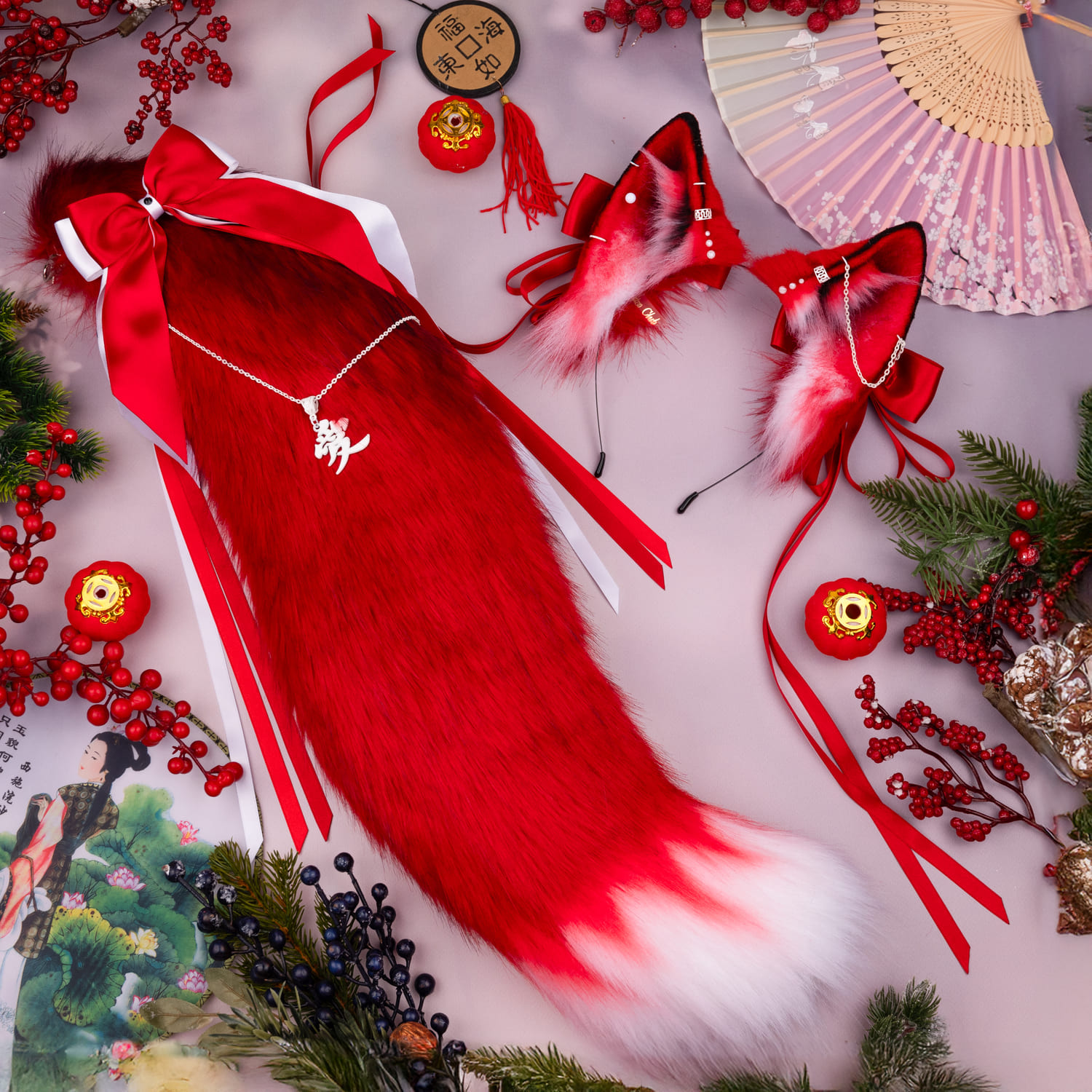 OOAK CHINESE RED FOX set