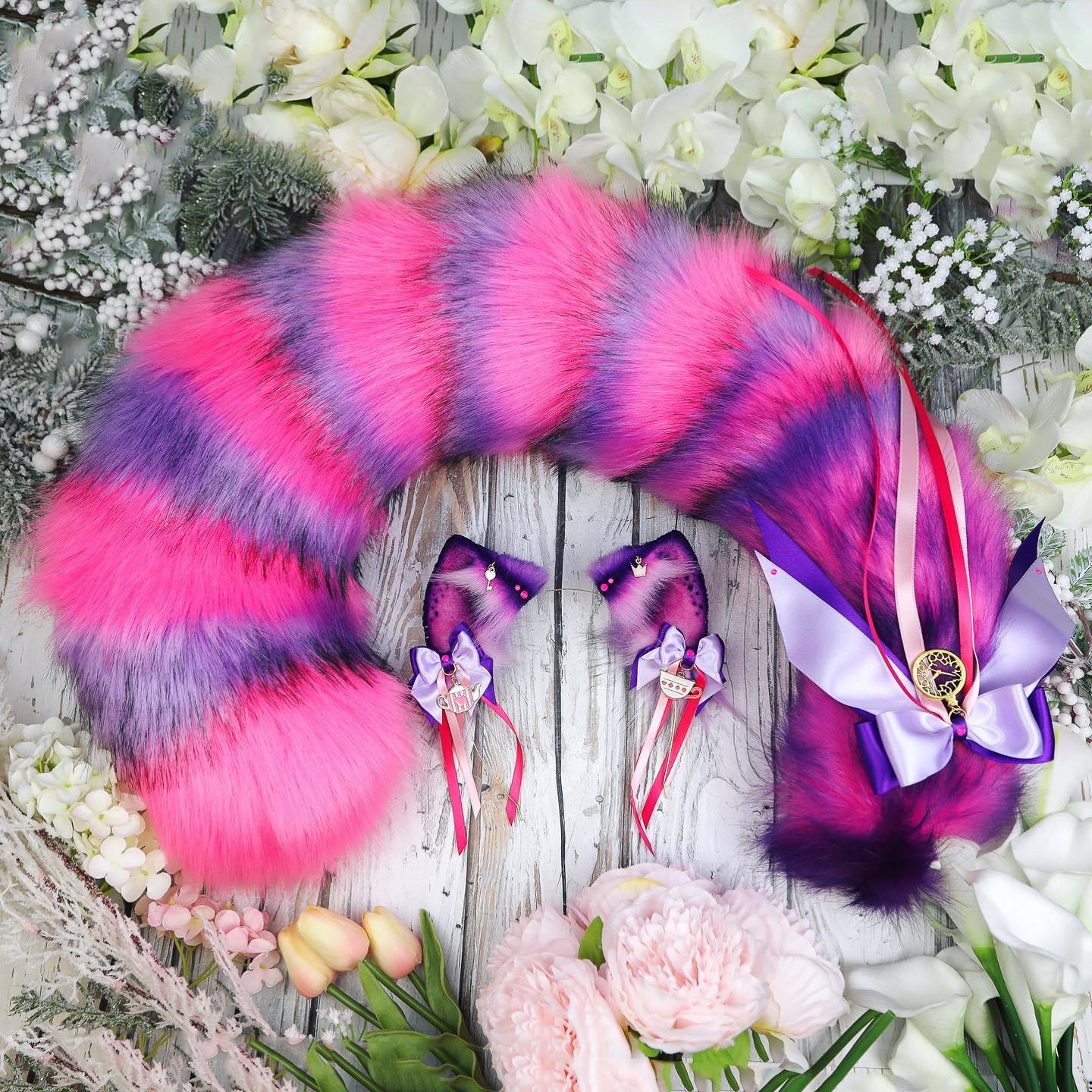 CHESHIRE CAT set Purple and Pink